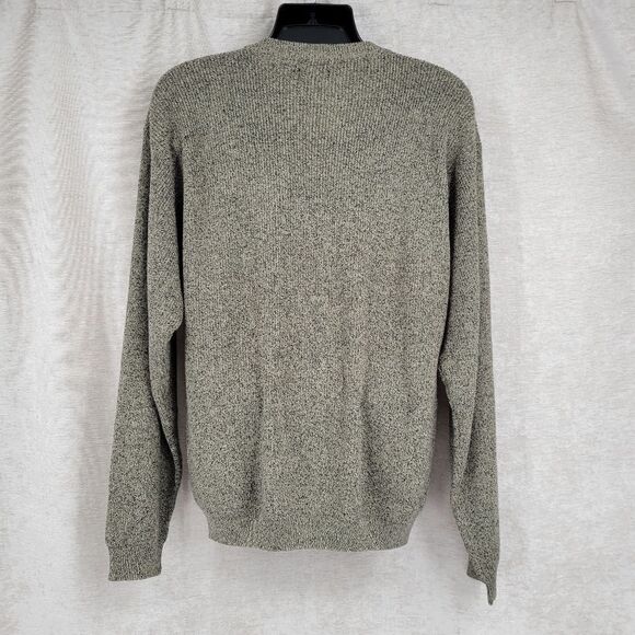 VOX Vintage  Silk Cotton Blend Crewneck Sweater Heathered Olive Green Men's XL - Picture 3 of 6